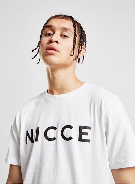 white Nicce logo T-shirt