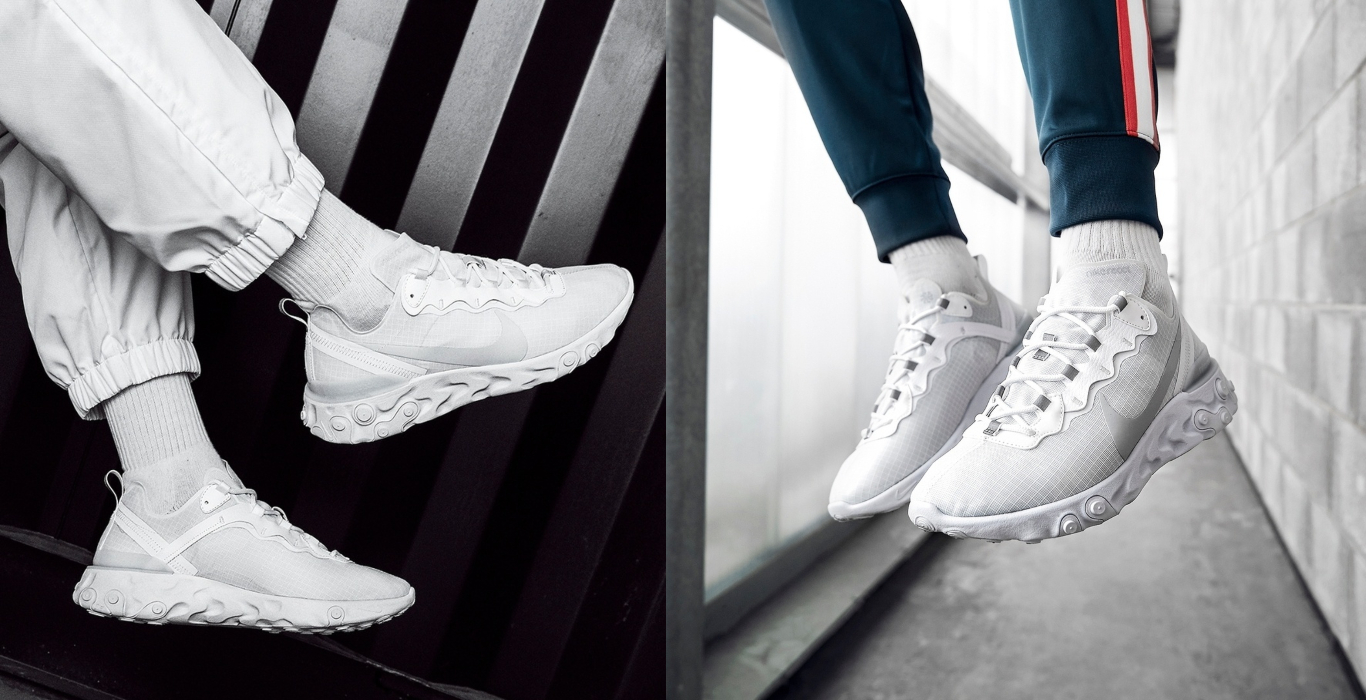 triple white react element