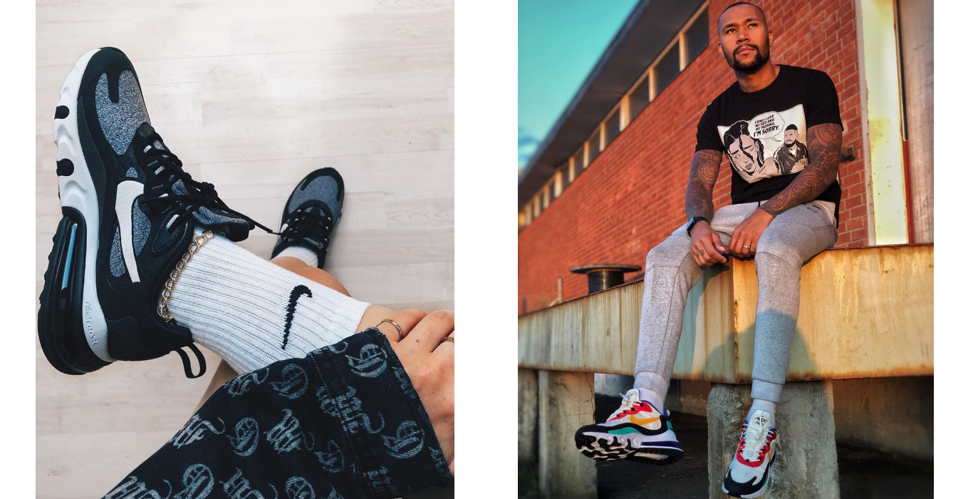 influencers wearing air max 270 react