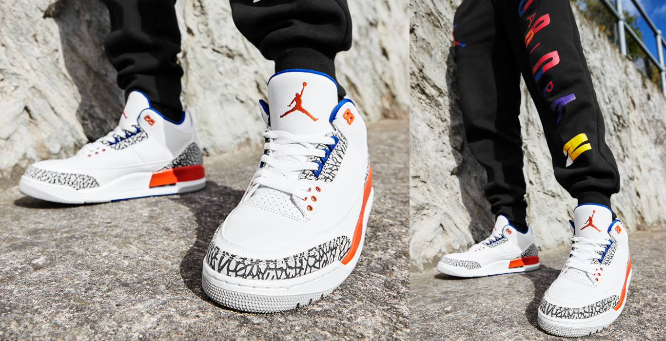 air jordan 3 knicks close up