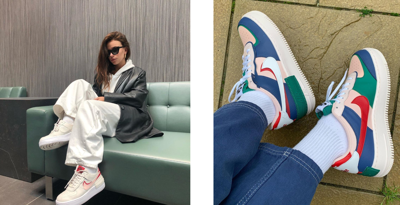 influencers wearing af1 shadow